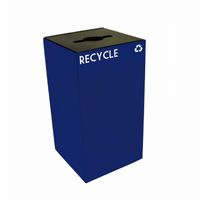 Witt Indoor Recycling Container 28 Gal. Blue Steel W-28GC04