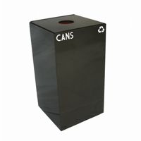 Witt Indoor Recycling Container 28 Gal. Charcoal Steel for Cans W-28GC01