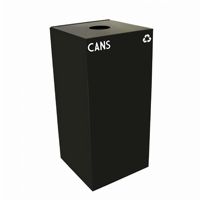 Witt Indoor Recycling Container 32 Gal. Charcoal Steel for Cans W-32GC01