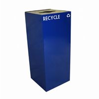 Witt Indoor Recycling Container 36 Gal. Blue Steel W-36GC04