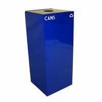 Witt Indoor Recycling Container 36 Gal. Blue Steel for Cans W-36GC01