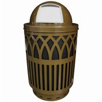Witt Outdoor Covington Can 40 Gal. Brown Steel with Dome Top W-COV40P-DT