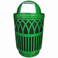 Witt Outdoor Covington Can 40 Gal. Green Steel with Dome Top W-COV40P-DT