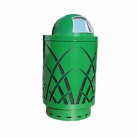 Witt Outdoor Sawgrass Can 40 Gal. Green Steel with Dome Top W-SAW40P-DT