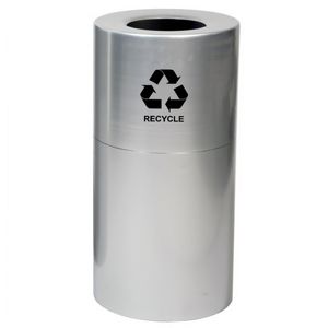 Witt Indoor Aluminum Series Recycling 24 Gal. Satin Clear Coat Steel W-AL18-CLR-R