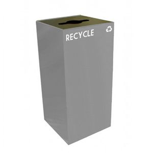 Witt Indoor Recycling Container 32 Gal. Slate Steel W-32GC04