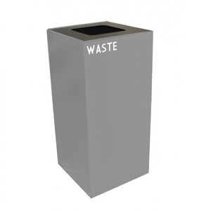 Witt Indoor Recycling Container 32 Gal. Slate Steel for Waste W-32GC03