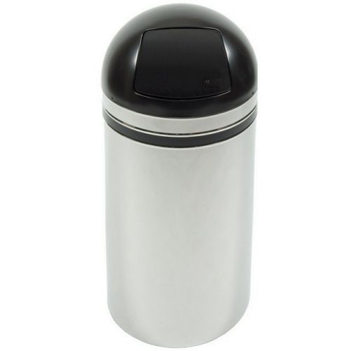 Witt Indoor Dometop 15 Gal. Chrome with Black Accents Steel with Push Doors W-15DT-44