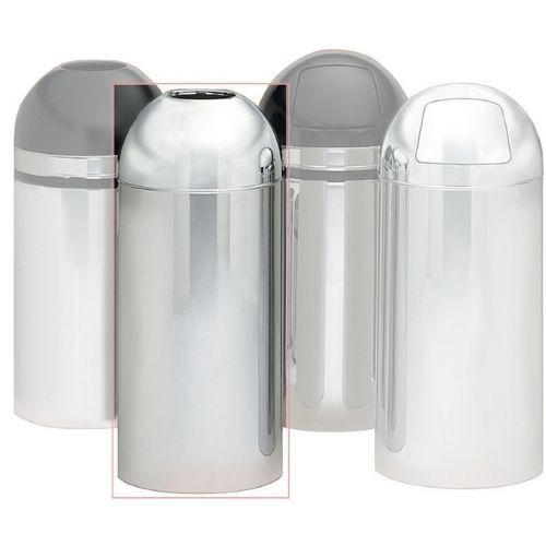Witt Indoor Dometop 15 Gal. Polished Metal (Chrome) Steel with Open Top W-415DT-PM