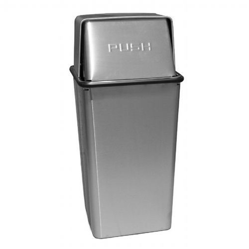 Witt Indoor Pushtop Receptacle 36 Gal. Stainless Steel Stainless Steel W-36HTSS