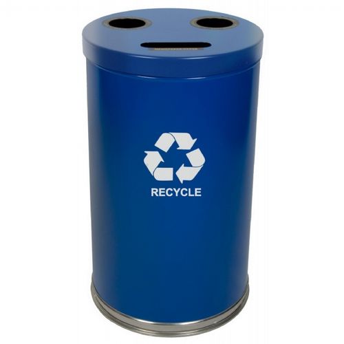 Witt Indoor RT Recycler 33 Gal. Blue Steel W-18RT-BL