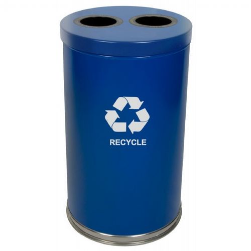 Witt Indoor RT Recycler 36 Gal. Blue Steel W-18RTBL-2H