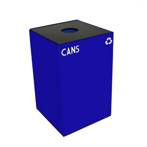 Witt Indoor Recycling Container 24 Gal. Blue Steel for Cans W-24GC01-BL