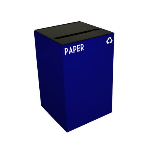 Witt Indoor Recycling Container 24 Gal. Blue Steel for Paper W-24GC02-BL