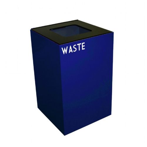 Witt Indoor Recycling Container 24 Gal. Blue Steel for Waste W-24GC03-BL