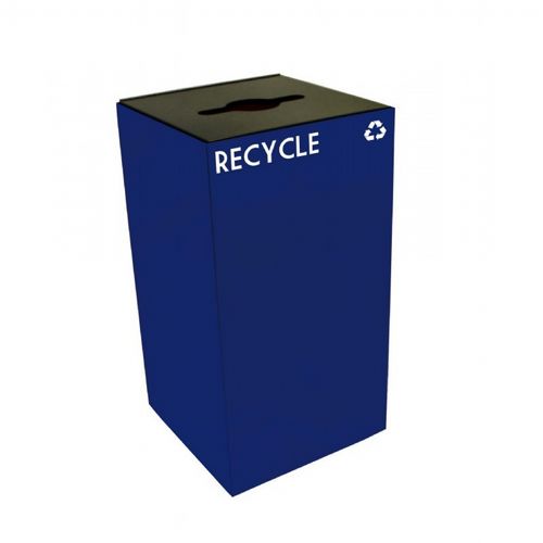 Witt Indoor Recycling Container 28 Gal. Blue Steel W-28GC04-BL