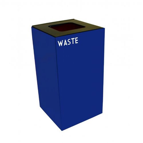 Witt Indoor Recycling Container 28 Gal. Blue Steel for Waste W-28GC03-BL