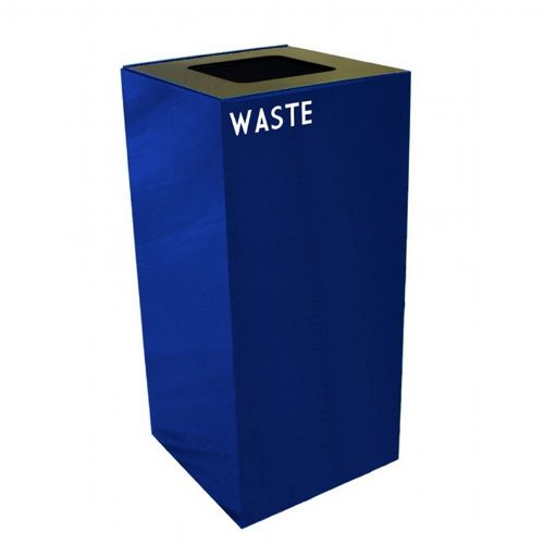 Witt Indoor Recycling Container 32 Gal. Blue Steel for Waste W-32GC03-BL
