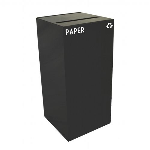 Witt Indoor Recycling Container 32 Gal. Charcoal Steel for Paper W-32GC02-CB