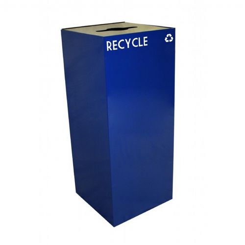 Witt Indoor Recycling Container 36 Gal. Blue Steel W-36GC04-BL