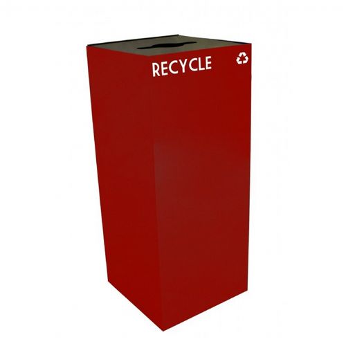 Witt Indoor Recycling Container 36 Gal. Scarlet Steel W-36GC04-SC