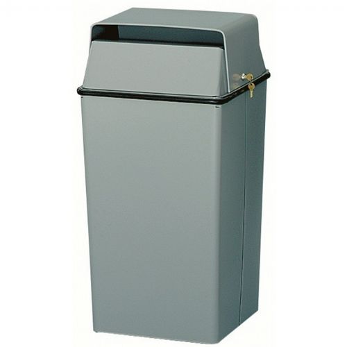 Witt Indoor Waste Containers 36 Gal. Slate Steel W-008L-SL