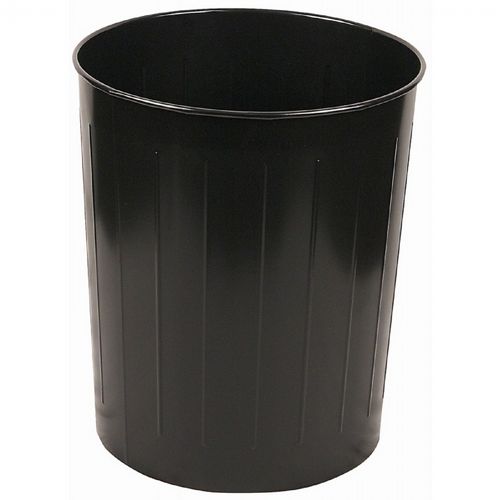 Witt Indoor Wastebasket Black Steel W-5-BK