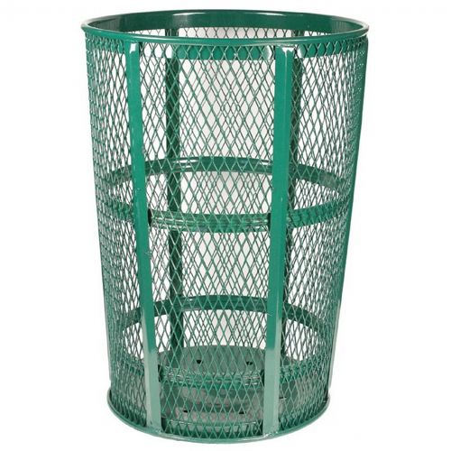 Witt Outdoor Expanded Metal Receptacle 48 Gal. Green Steel W-EXP-52-GN