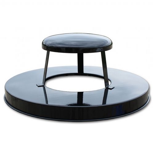 Witt Outdoor Raincap Lid 18" Black Steel W-M2401-RCL-BK