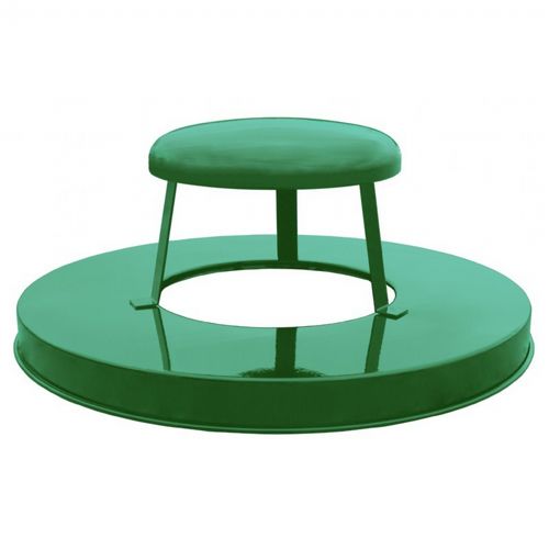Witt Outdoor Raincap Lid 18" Green Steel W-M2401-RCL-GN