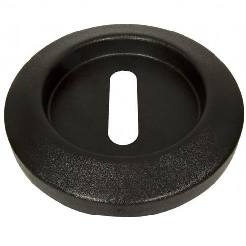 Witt Outdoor Recycling Flat Top Black Plastic W-SC20FT-RP