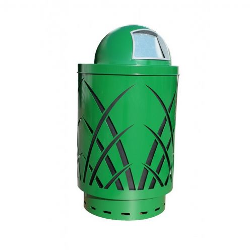 Witt Outdoor Sawgrass Can 40 Gal. Green Steel with Dome Top W-SAW40P-DT-GN