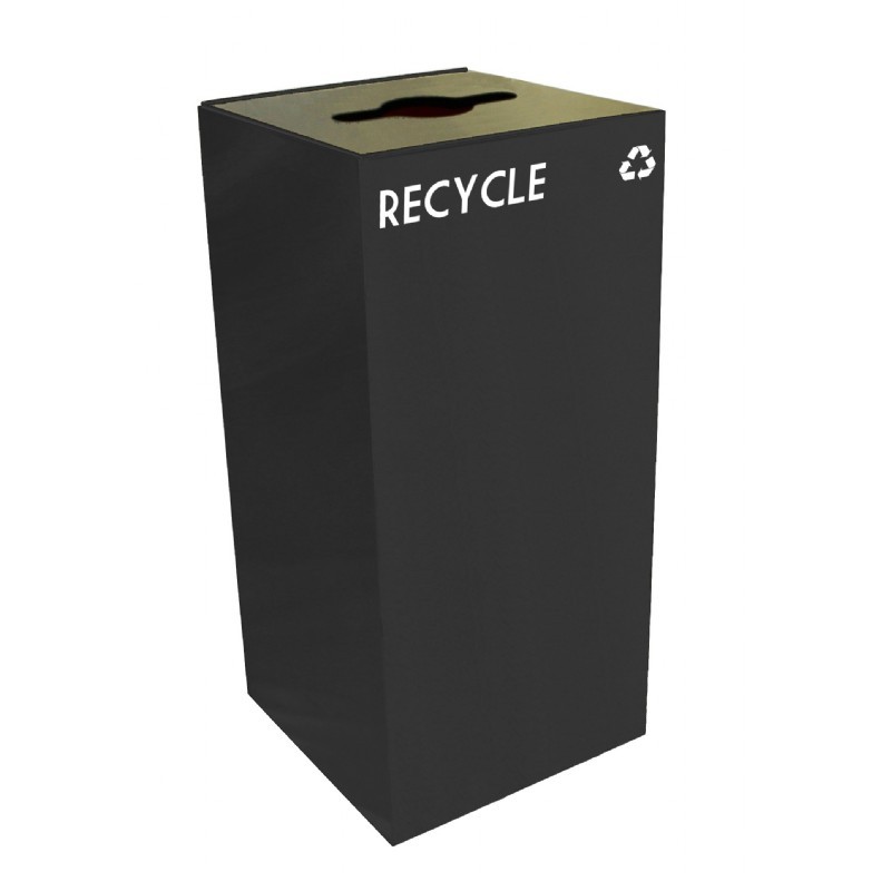 Witt Indoor Recycling Container 32 Gal. Charcoal Steel W32GC04CB