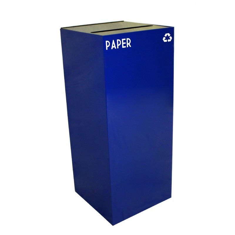 Witt Indoor Recycling Container 36 Gal. Blue Steel for Paper W36GC02