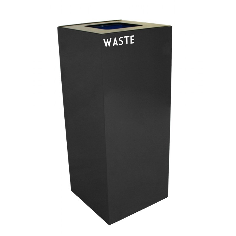 Witt Indoor Recycling Container 36 Gal. Charcoal Steel for Waste W
