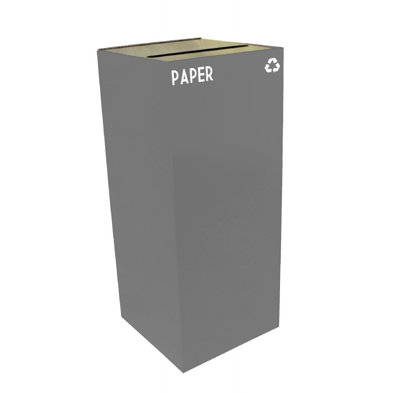 Witt Indoor Recycling Container 36 Gal. Slate Steel for Paper W36GC02