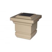 4x4 PVC Classy Solar Post Cap - Tan SL074