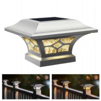 Classy Caps Kingston White Dual Lighted Solar Post Cap SLZ332