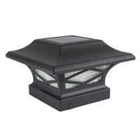 Kingsbridge Dual Lighted Solar Post Cap - Black SLK807