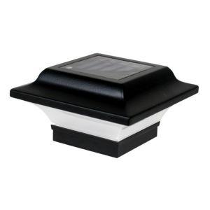 2.5x2.5 Black Aluminum Imperial Solar Post Cap - Black SL082