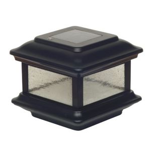 4x4 Aluminum Colonial Solar Post Cap - Black SL088