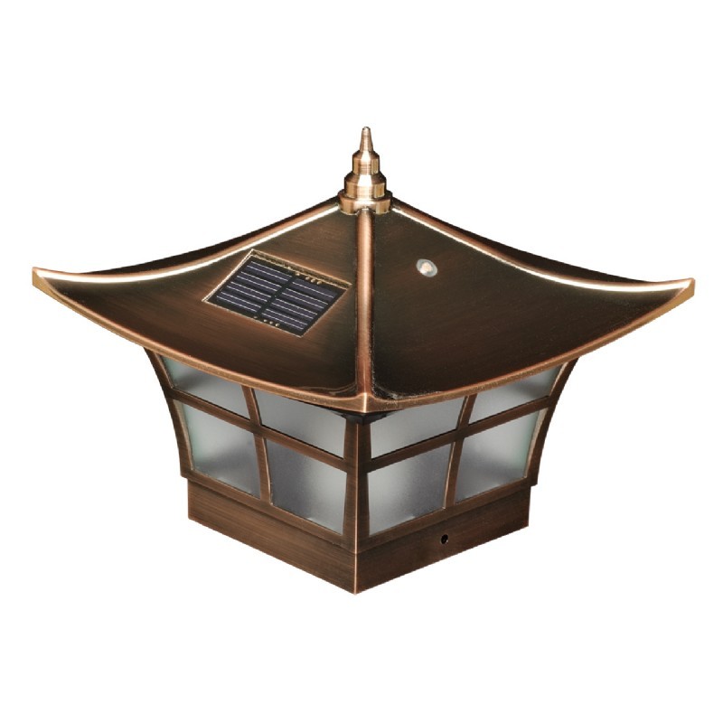 4x4 Copper Plated Ambience Solar Post Cap Copper SL094C CozyDays