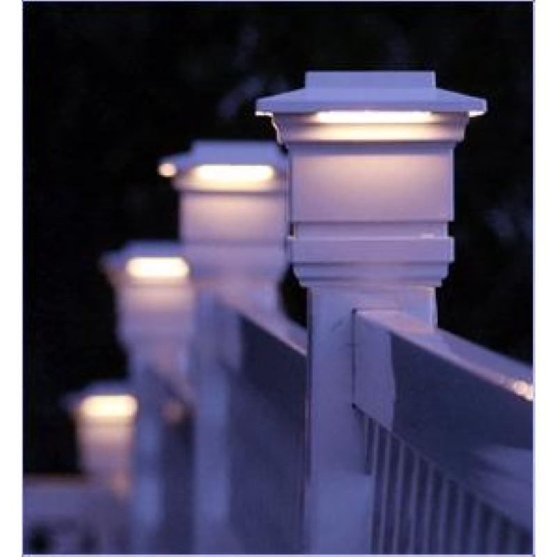 4x4 Low Voltage 6 Post Cap Kit White CC0446KW CozyDays