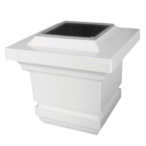 3.5x3.5 PVC Classy Solar Post Cap - White SL073-W