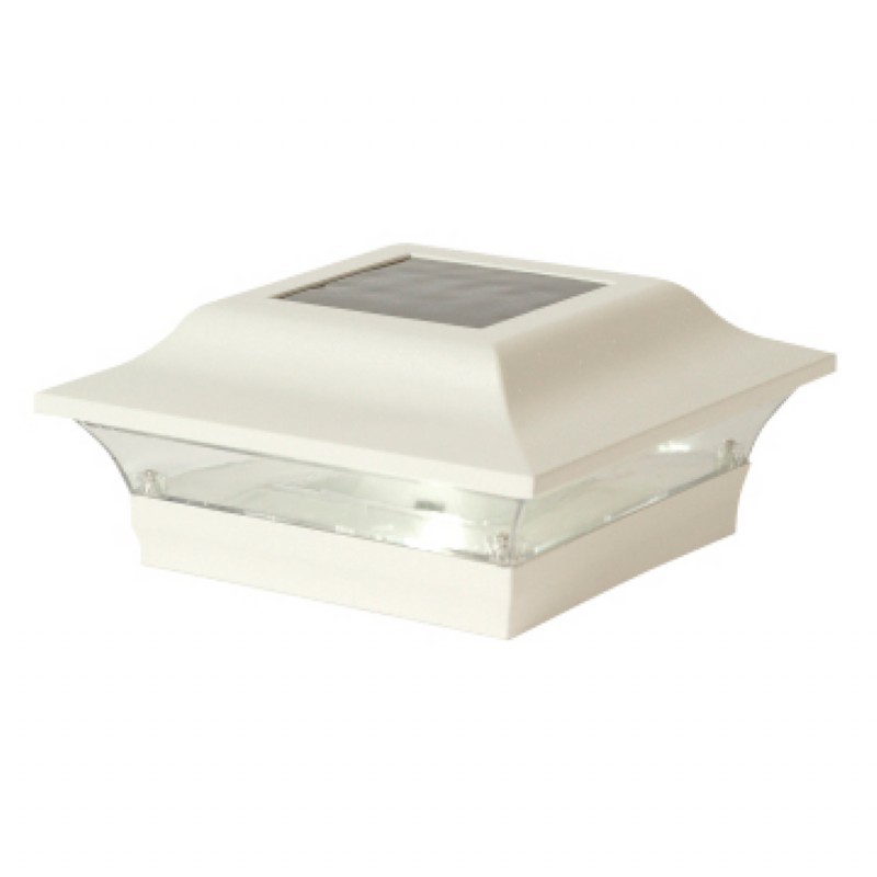 5x5 Aluminum Imperial Solar Post Cap White SL214W CozyDays