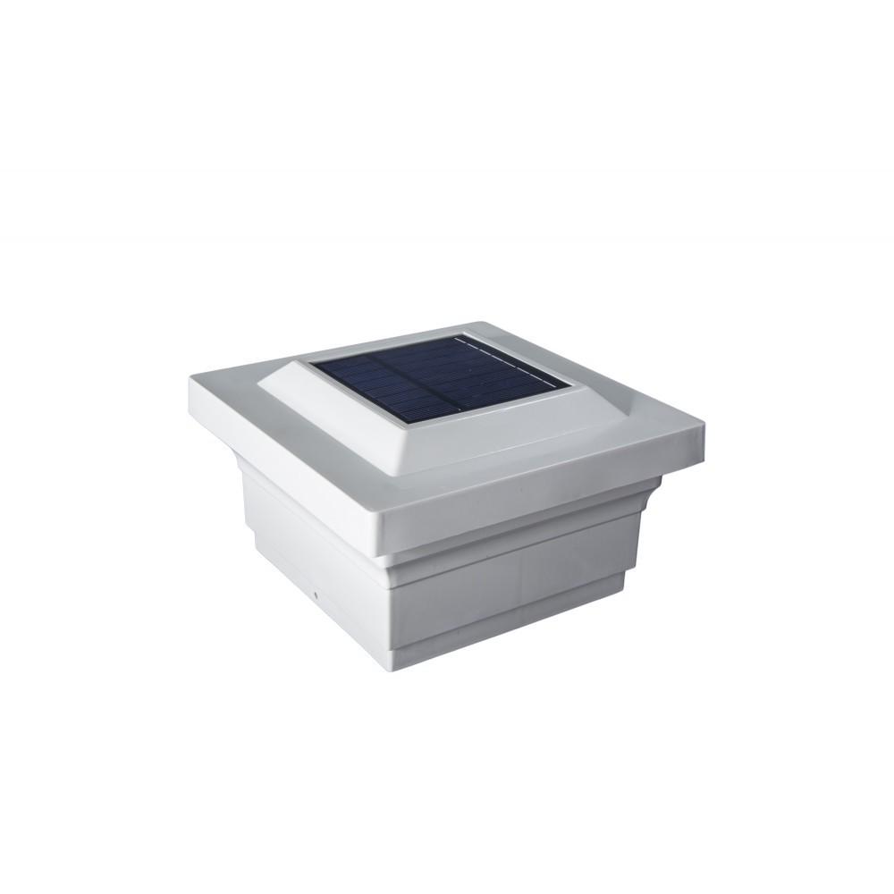 5x5 PVC Majestic Solar Post Cap White SL075W CozyDays