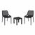 Air Conversation Set with Ocean Side Table Black S014066