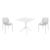 Air Dining Set with Sky 31" Square Table White ISP1060S