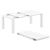 Air Extension Dining Set 5 Piece White ISP0142S-WHI #5