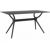 Air Rectangle Outdoor Dining Table 55 inch Black ISP705